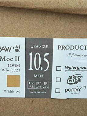 Bearpaw Mens Moc II slippers 10.5 NEW!